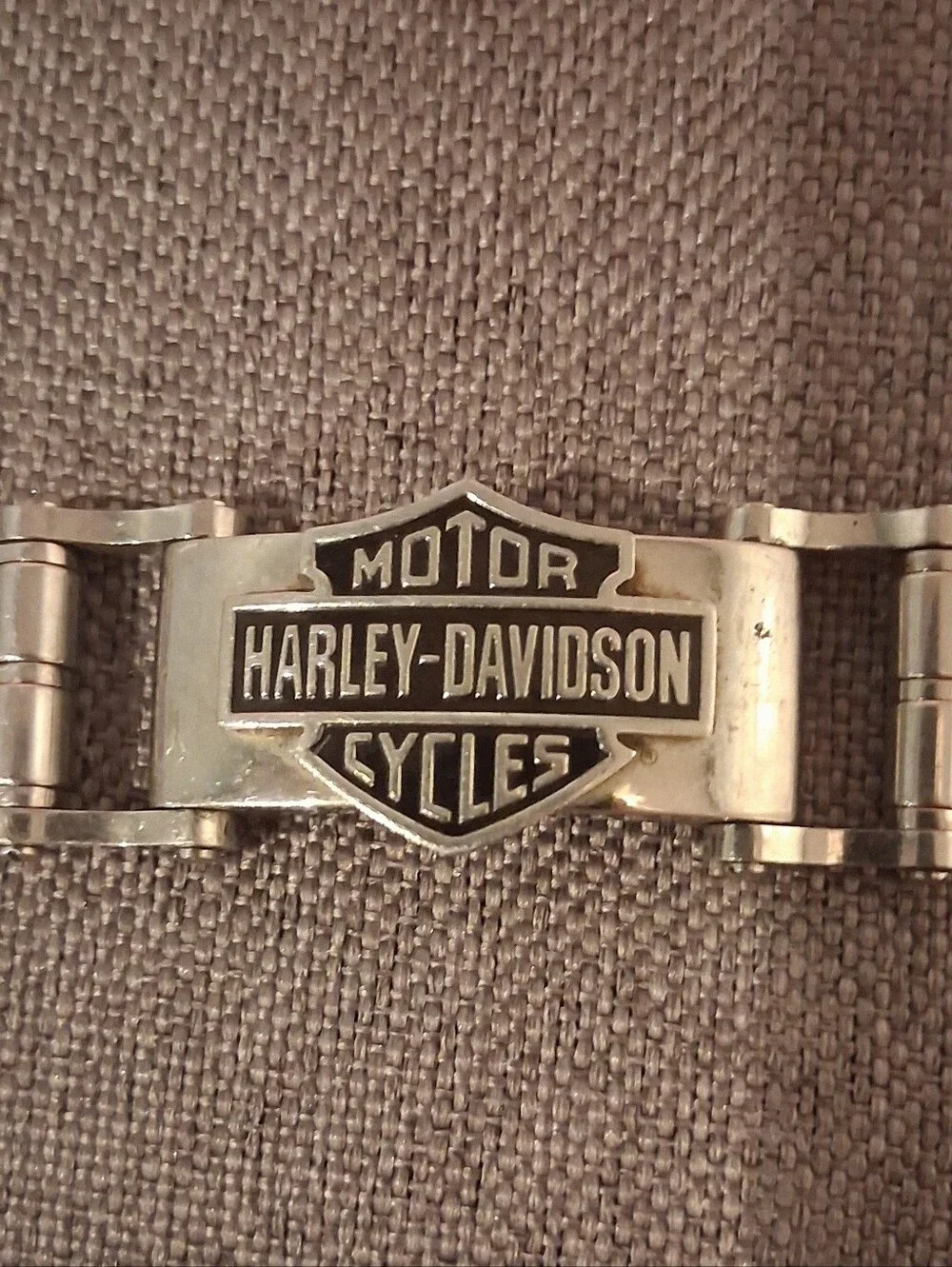 Harley-Davidson Silver-Tone Shield Link Bracelet